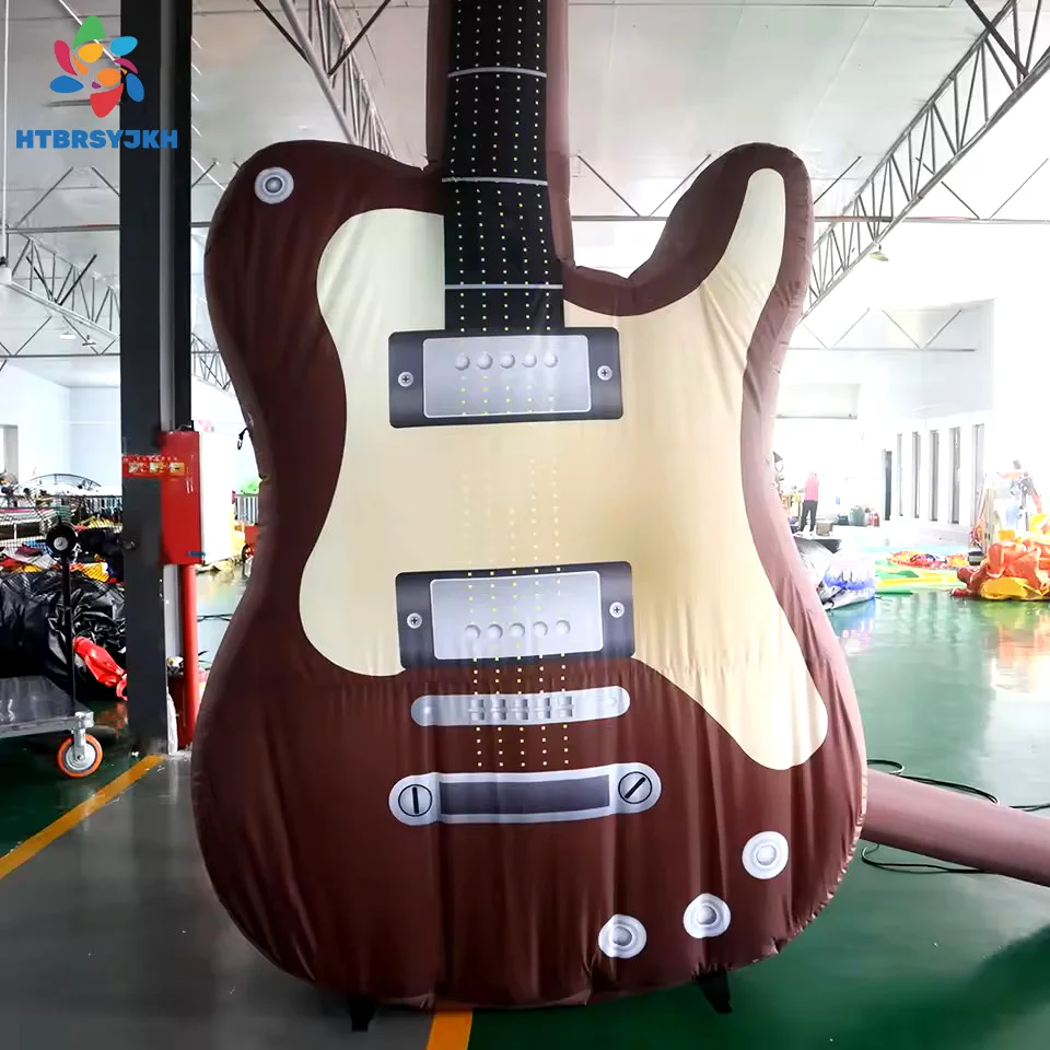Riesige aufblasbare Gitarre, aufblasbares Gitarrenmodell zum Aufblasen von Musikinstrumenten, Werbedekoration Gitarre