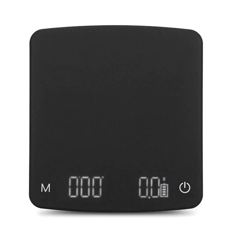 

Coffee Scale With Timer, 0.1 G Black ABS With Automatic Timer For Espresso, Waterproof, Rechargeable