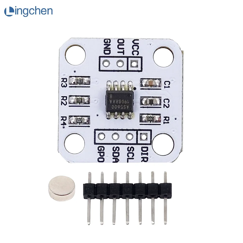 1pcs AS5600 magnetic encoder magnetic induction angle measurement sensor module 12bit high precision