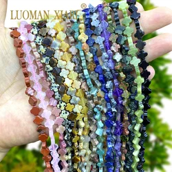 7-8MM Clover Shape Agates Crystal Sodalite Natural Stone Loose Flower Spacer Beads for Jewelry Making DIY Bracelet Accessories