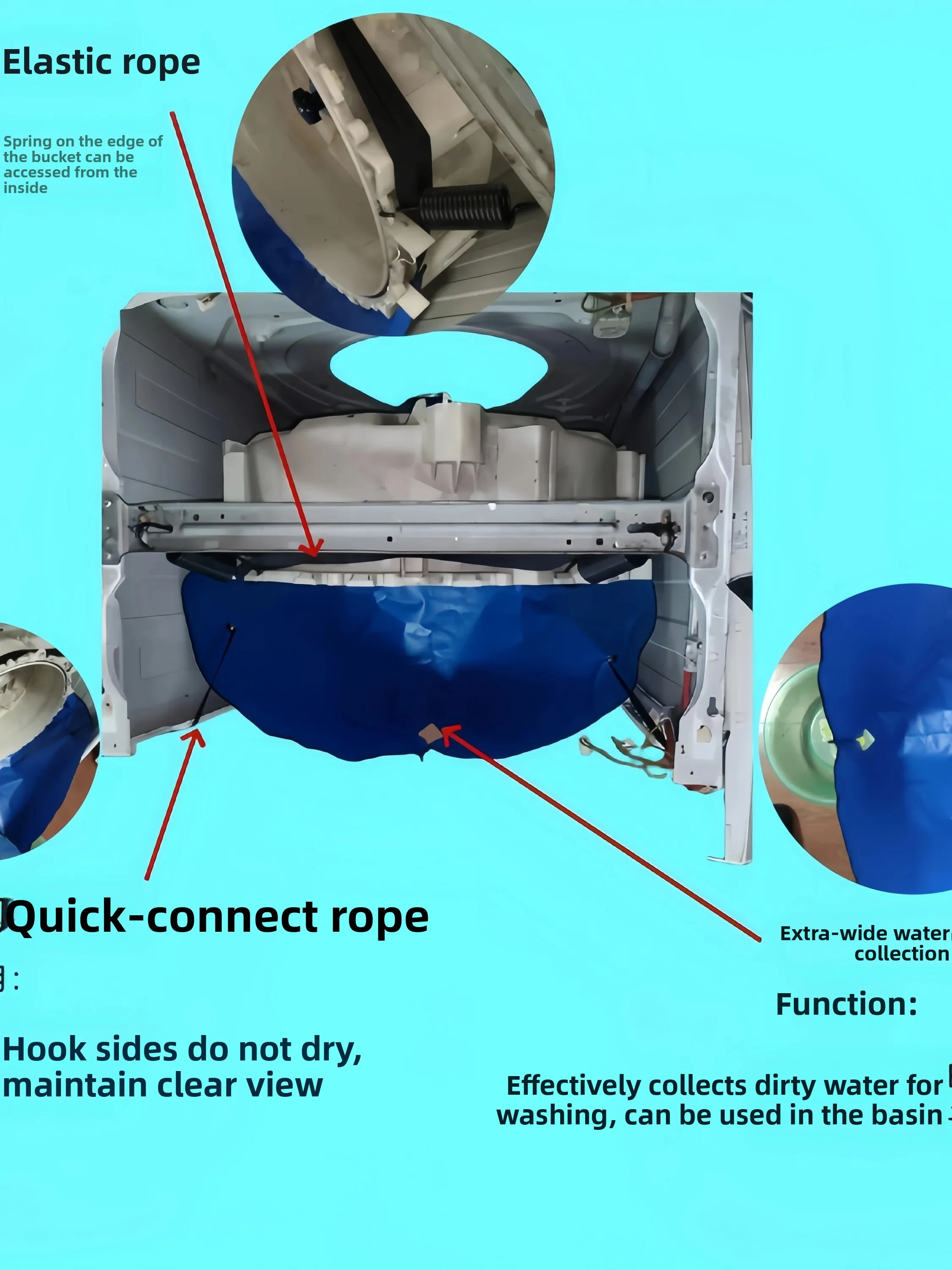Universal Professional Washing Machine Disassembly Tool Waterproof Bearing Water Collection Cover Non-Air Conditioner Cleanin... view 2