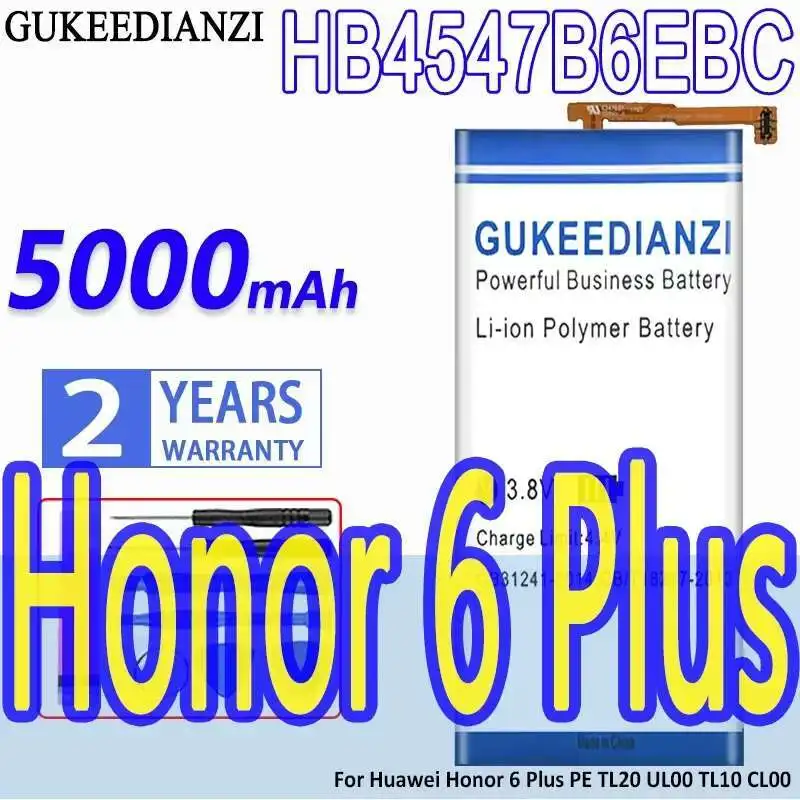 

Mobile Phone Battery 5000mAh HB4547B6EBC High Capacity For Huawei Honor 6 Plus PE TL20 UL00 TL10 CL00