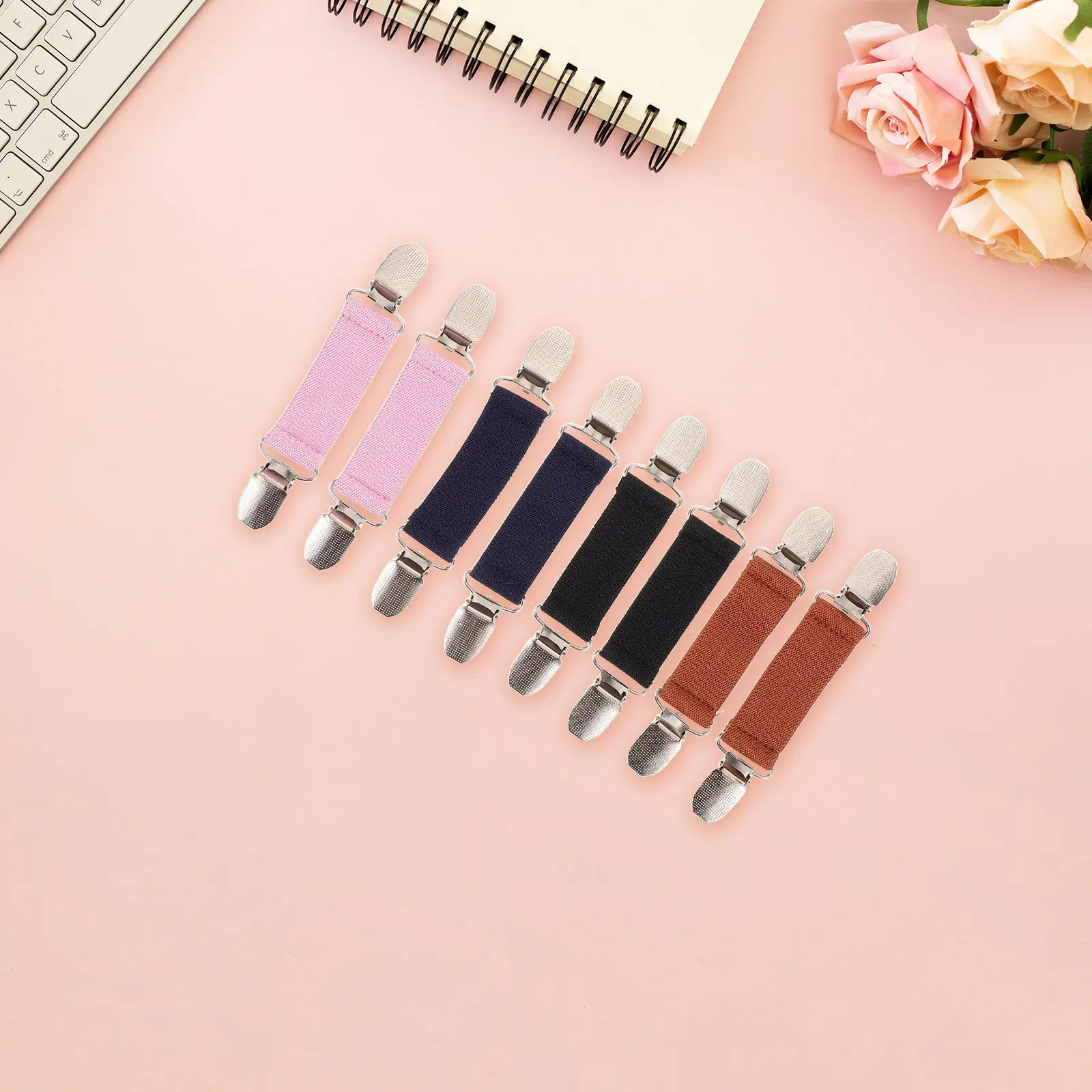 

8Pcs Kids Mitten Clips Anti-Loss Elastic Glove Holders Winter Safety Strap for Gloves Hats Jackets Dresses Boot Laces