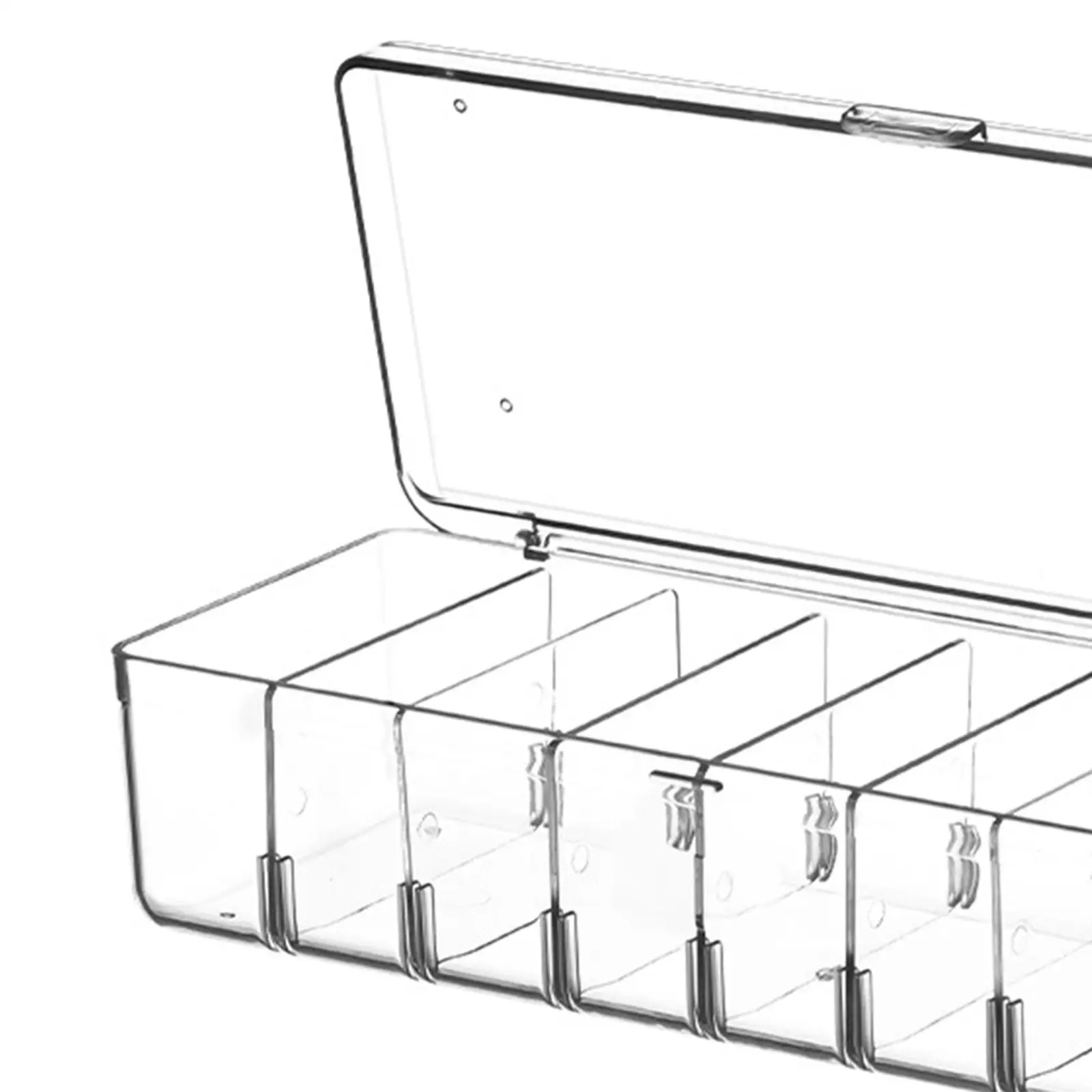 Trading Card Deck Box, Transparent Acrylic Card Box Storage, Durable Game Card Boxes with 7 Dividers Game Card Holder