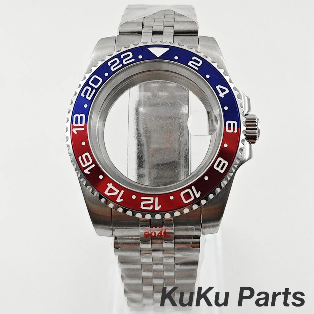 

Корпус NH35 с безелем «Кока-Кола», 40 мм, для дайверских часов GMT, водонепроницаемый, с браслетом «Джубиле», сапфировым стеклом, для механизмов NH34, NH35, NH36