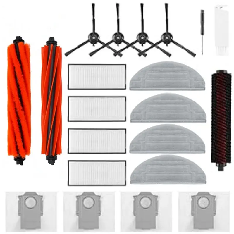 

A05G-21PCS Replacement Parts For Roborock S8 Pro Ultra Robot Vacuum Cleaner Dual Main Brush Side Brush Hepa Filter