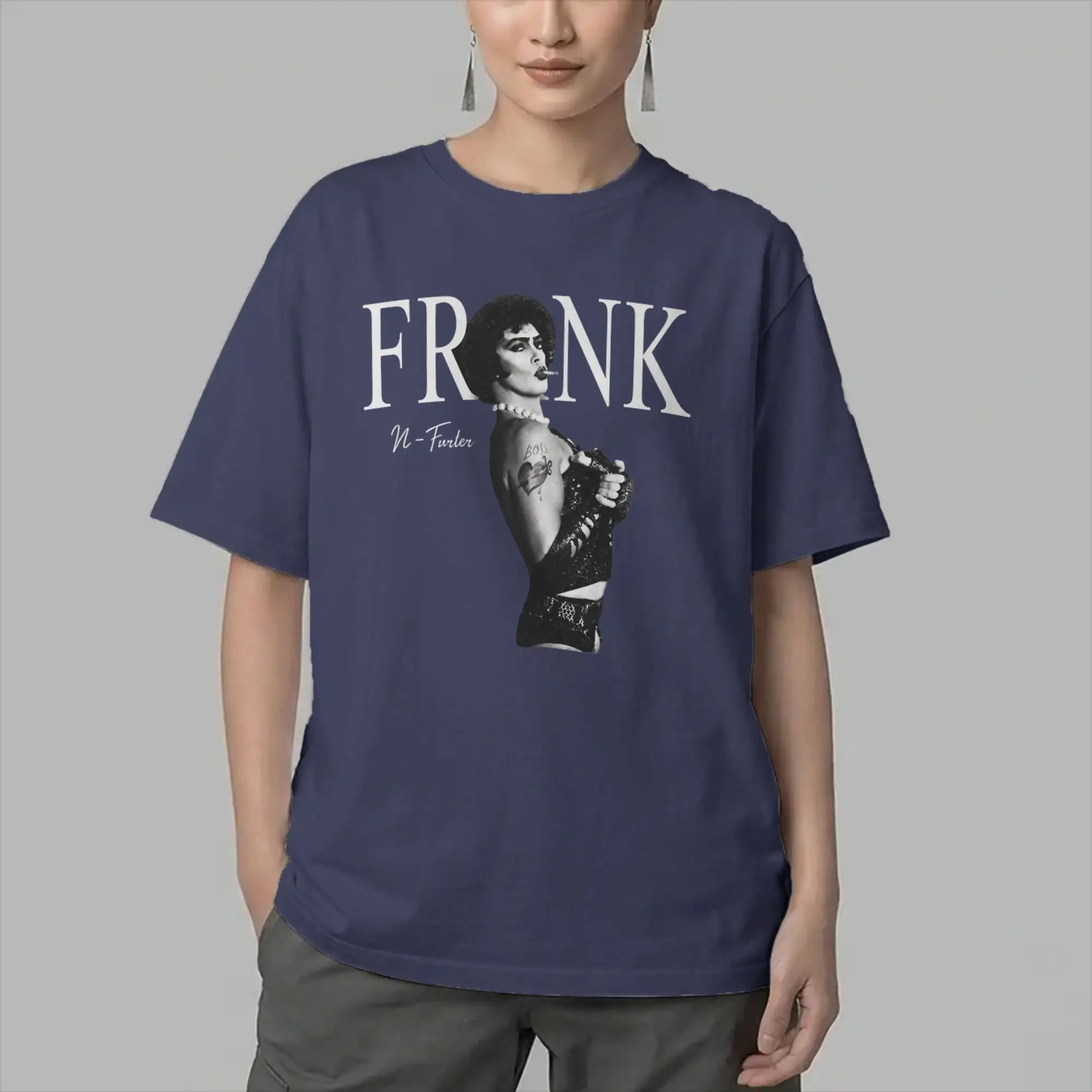 Men T-Shirts Rockys Horror Picture Show  Frank N Furter Vintage Cotton Tee Shirt Short Sleeve  T Shirt Crewneck Clothing Summer