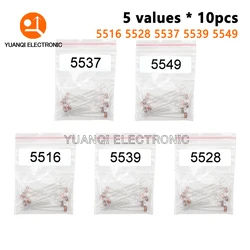 50pcs 5 values * 10pcs LDR Photo Light Sensitive Resistor Photoelectric Photoresistor Kit for 5516 5528 5537 5539 5549