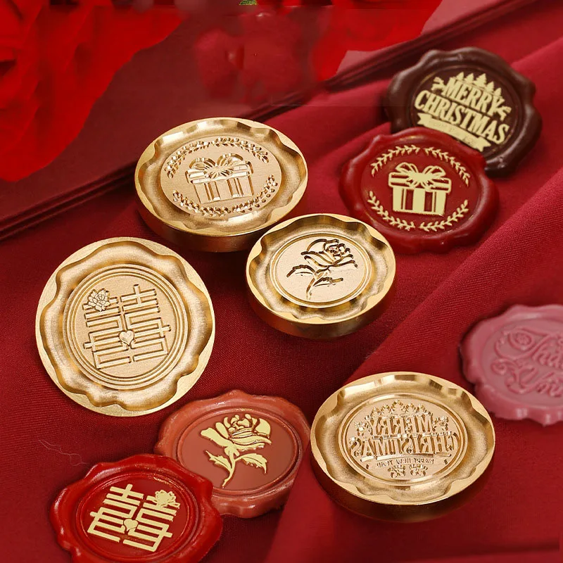 Classic Blessing Wax Stamp Embossed Fire Lacquer Stamp Large Size Envelope Seal Stamp Header Invitation Decoration DIY