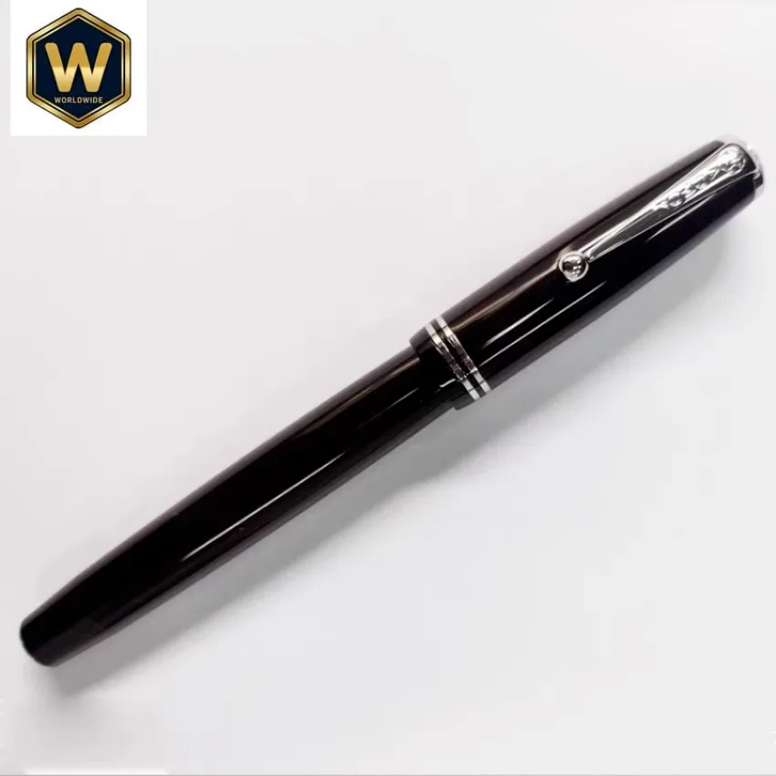 ADMOK Resin Fountain Pen 28 Water-Activated Tablets Button Schmidt F/M 0.5/0.7mm Nib Acrylic Ink Pen for Handwriting Art Gift