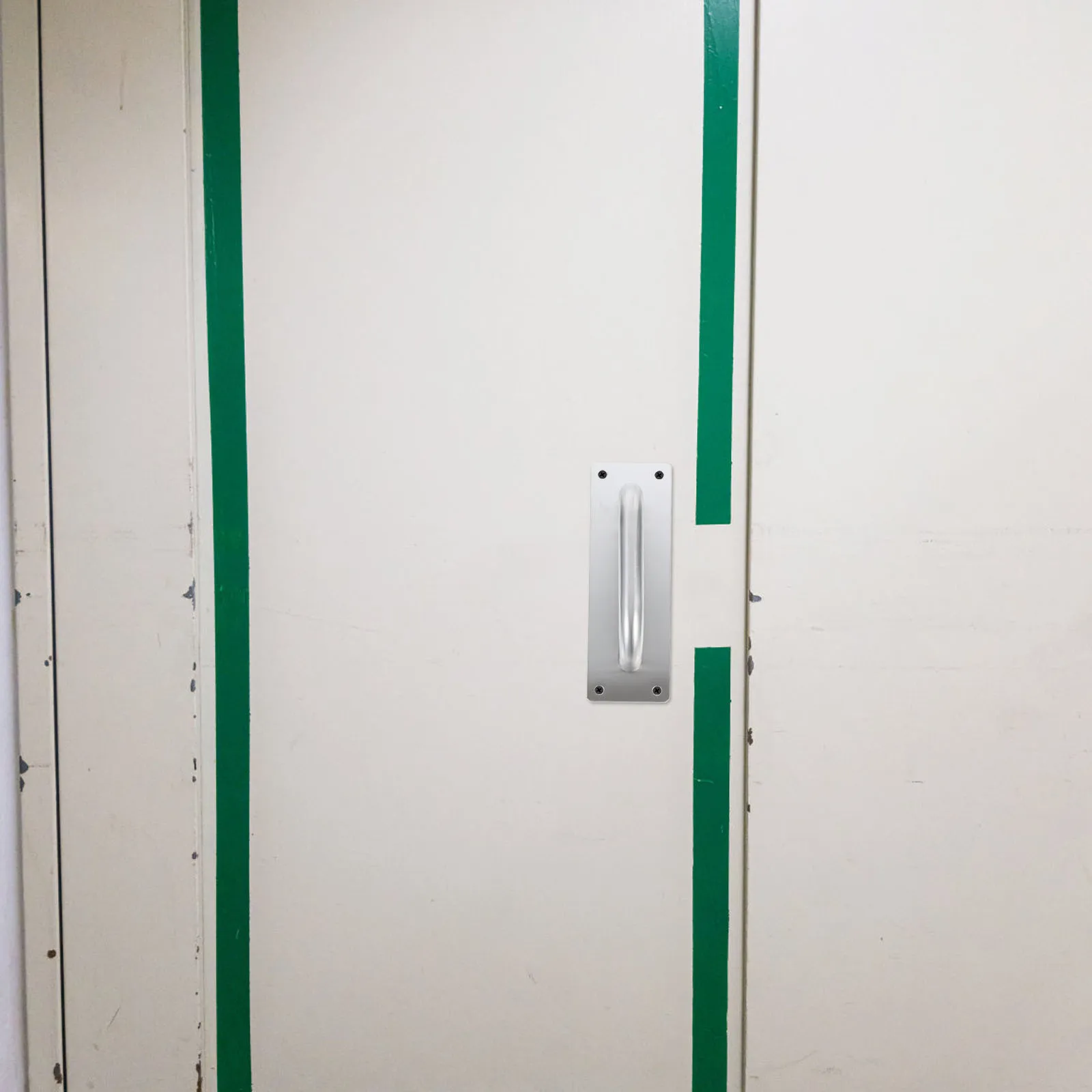 

2Pcs Stainless Steel Fire Door Pull Handles Heavy Duty Push Pull Plate for Passage Doors Home Commercial Use Barn Door Handles