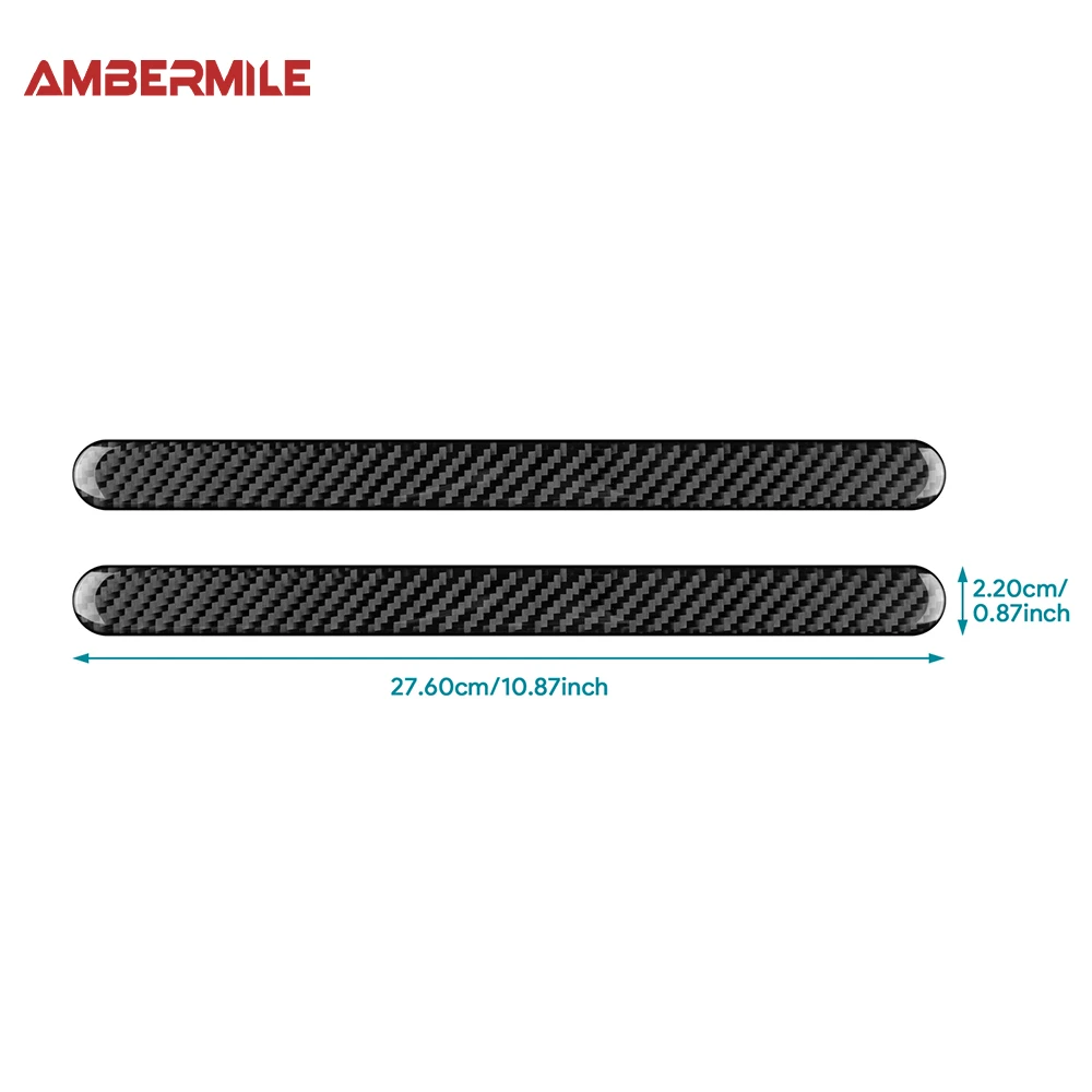 For Mini Cooper S F65 F66 F67 2024 2025 Car Armrest Box Side Strip Sticker Interior Trim Accessories Soft Real Carbon Fiber