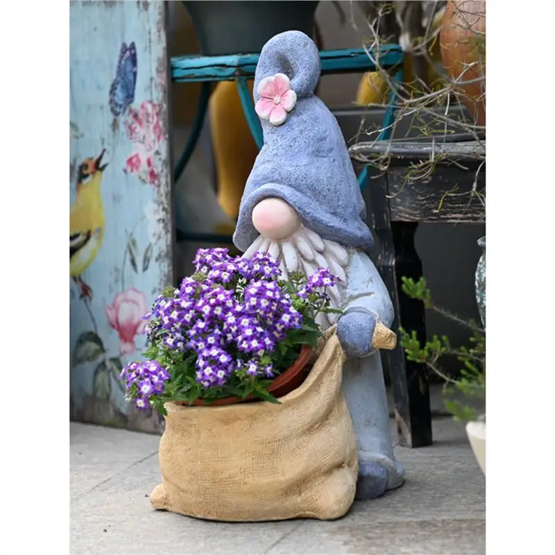 

Garden decoration elf, Gandalf bag flower pot succulent flower pot decoration, floor to ceiling creative courtyard balcony