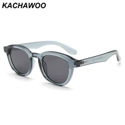 Kachawoo square sunglasses polarized men blue grey black retro sun glasses tr90 frame ultra light women trending European style