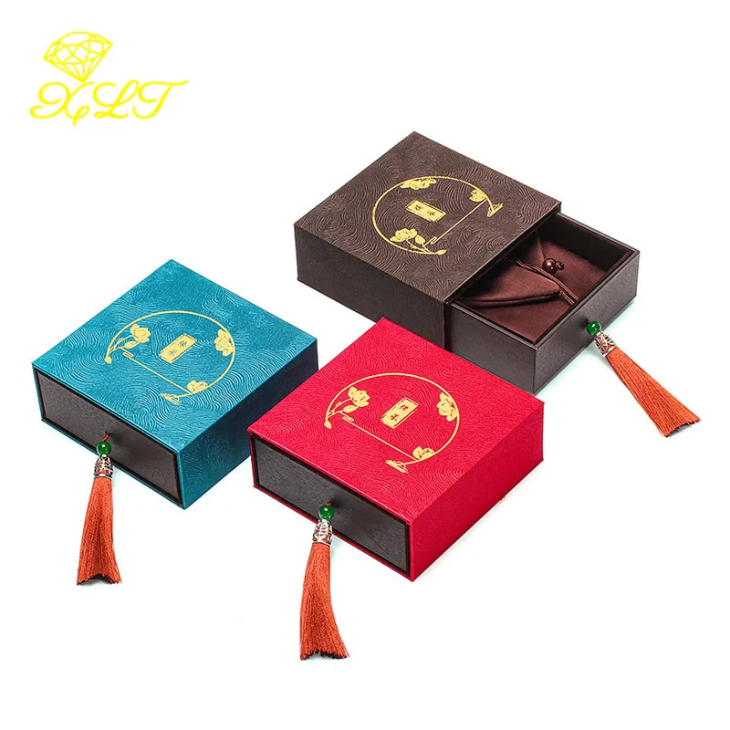 

Inheritance Series Tassel Ancient Method Jewelry Box Antique Style Bracelet Packaging Box