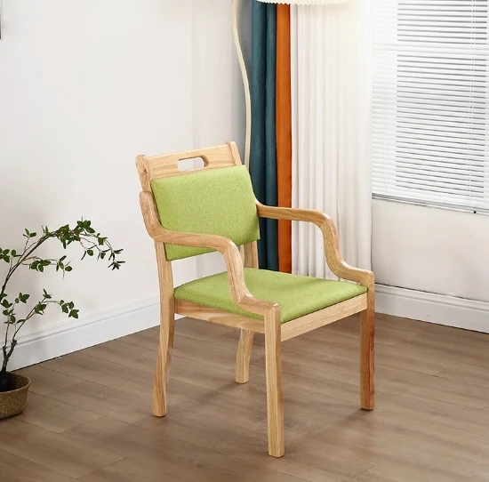 The product can be customized. Nursing home senior-friendly solid wood chair