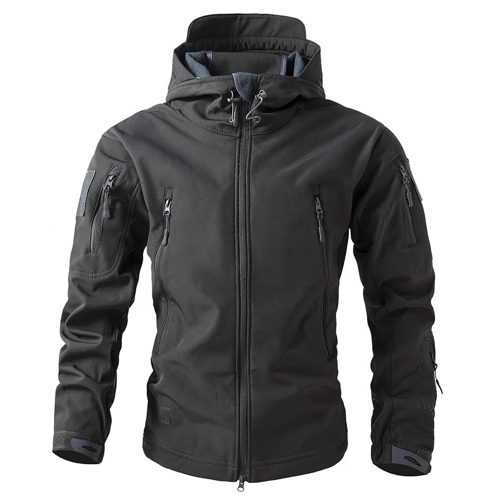 

Men's Softshell Fleece Tactical Jacket Multi-Pocket Workcoat Outdoor Cold-Resistant Warm Clothing Autumn and Winter Ski Jacket