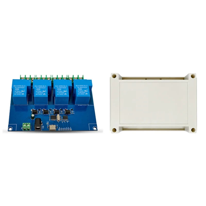 B92B-12V 30A USB-C Relay Module 4CH USB Relay Module With Case USB-Computer Serial Port Intelligent Control Switch