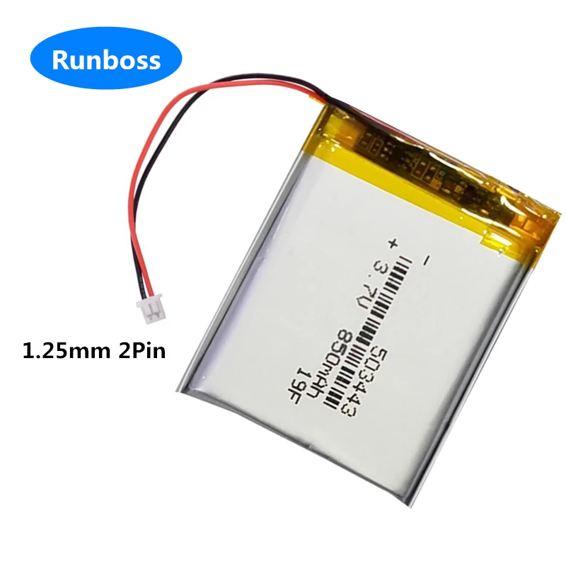 850mAh 503337 503443 Polymer Lithium Battery For Baby Monitor Smart Watch Speaker Angeleye Ae210 Video NannyCam H32 EU053337P