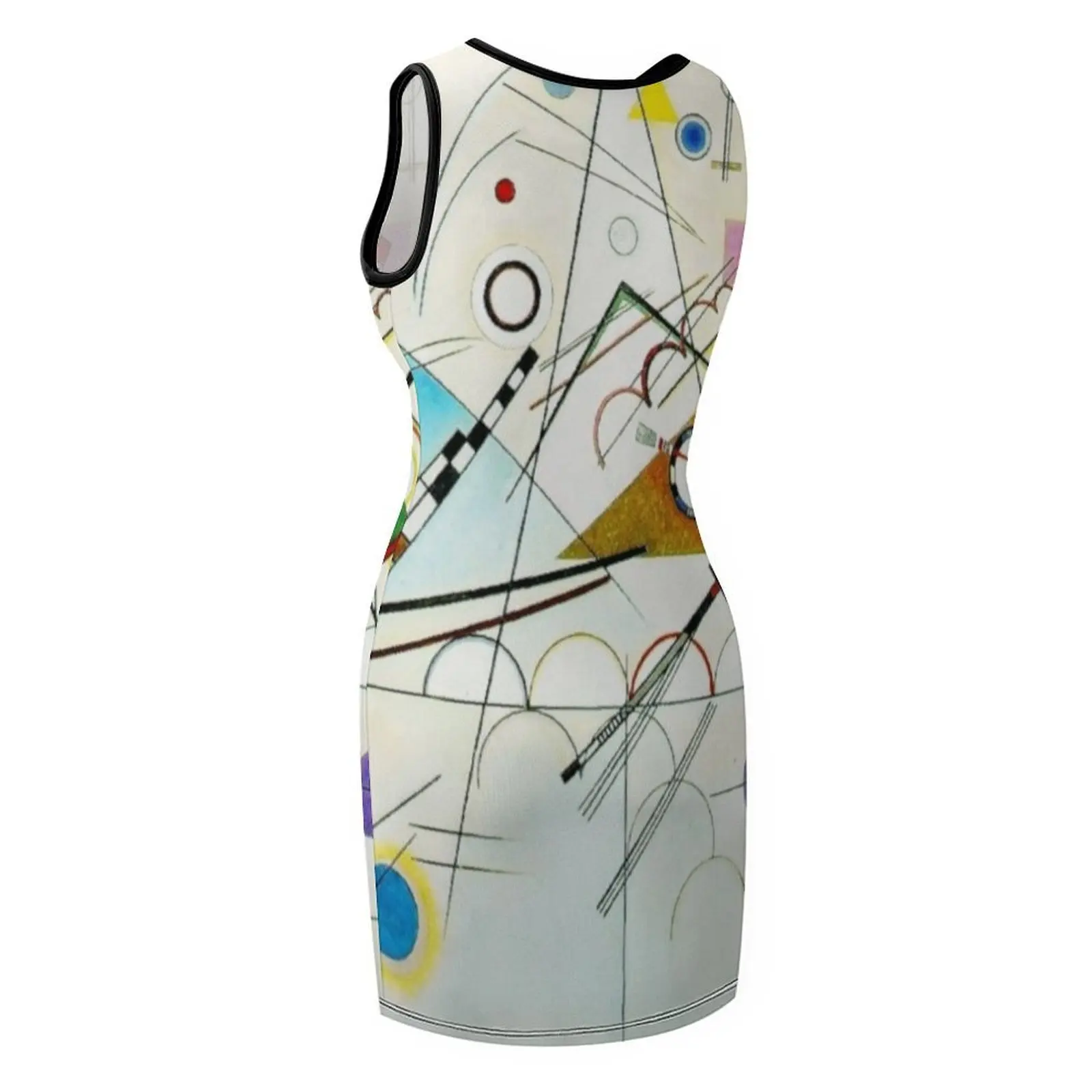 Étude pour la Composition VIII-Wassily Kandinsky Art abstrait sans manches robe d'été femmes robes d'occasion formelles robes pour bal