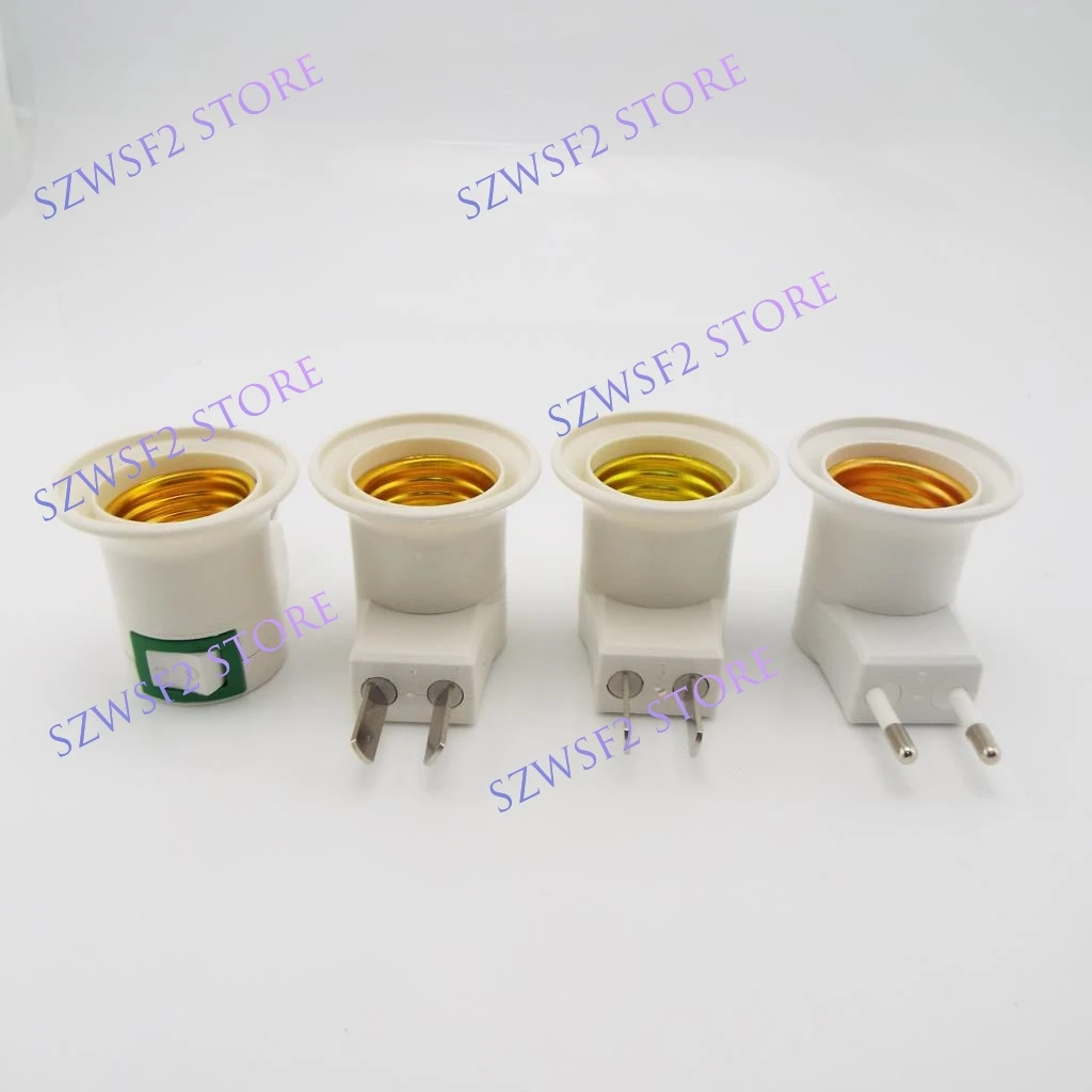 E27 Socket LED Light To EU Plug holder  Adapter Converter ON/OFF For Bulb Lamp Holder Lamp Base E2