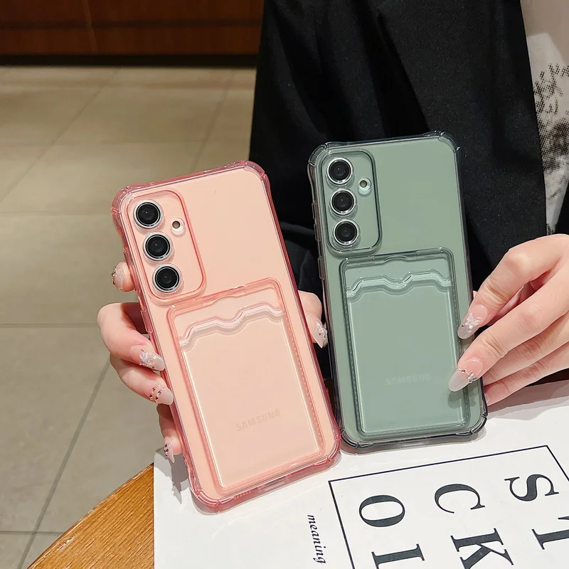 Hülle für Samsung Galaxy S25 Edge S26 S22 S23 S24 Ultra S26 S25 FE A18 A57 A37 A17 A27 A56 A55 A15 A36 Kartenfach Transparente Handyhülle – Detail 9