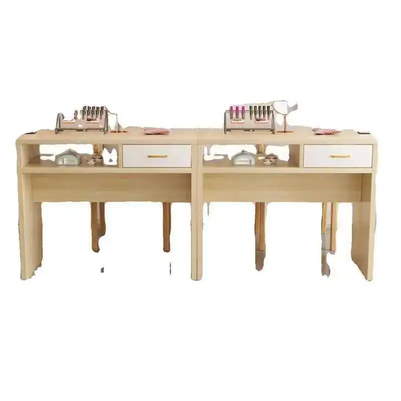 ยาทาเล็บตู้แสดงหรูหราแบบพกพาเล็บตารางเก้าอี้มืออาชีพเฟอร์นิเจอร์พับ Full Beauty Salon ตารางเก้าอี้