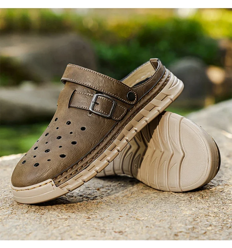 Herrenmode-Sandalen, atmungsaktiv, leicht, strapazierfähig, für Strand, Sommer, Alltag, Halloween-Geschenk – Detail 18