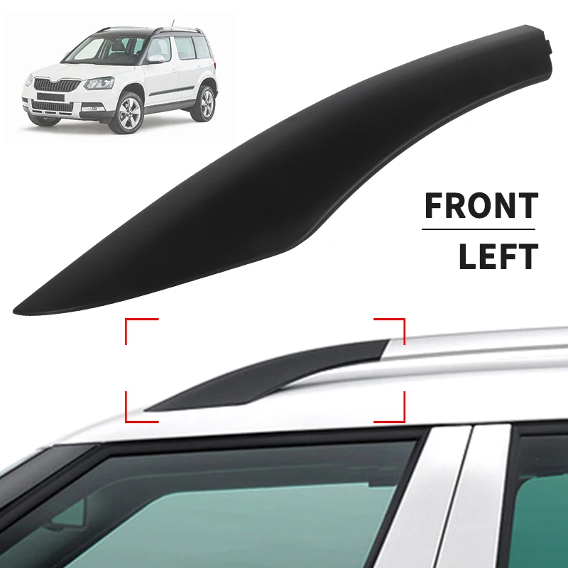 For Skoda Yeti SUV 2009-2018 Roof Luggage Bar Rail End Shell Cover Replacement 5LD860146-GT5 5LD860145-GT5 Roof Rack Cover