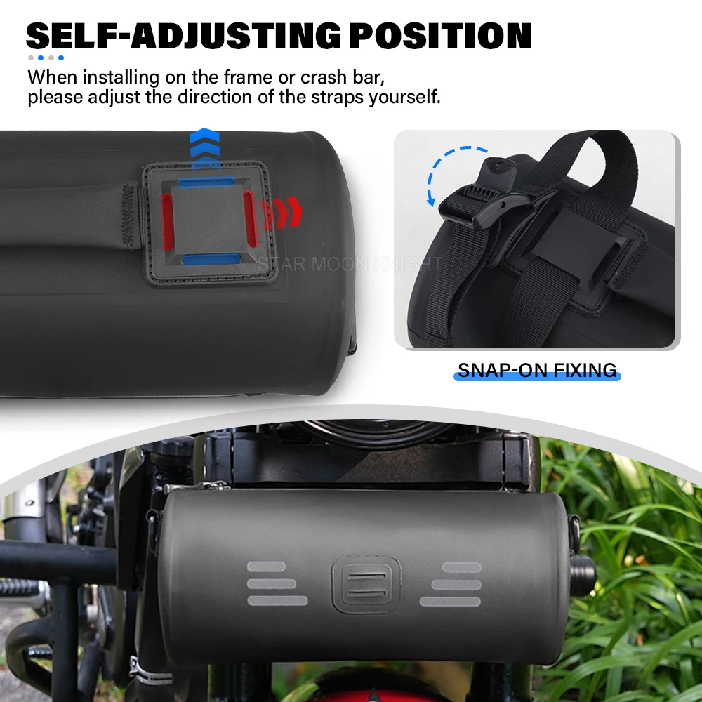 3.8L Universal for motorcycles/Bike Multi-purpose Waterproof motorcycle bag Handlebar Side Tool Cylinder Bag Moto accessories