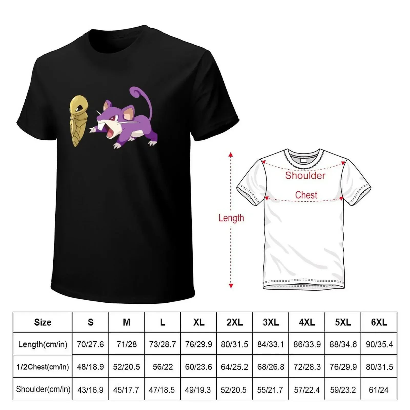 Cotton Kakuna Rattata T-Shirt summer tops cheap stuff shirts graphic oversized t shirt men