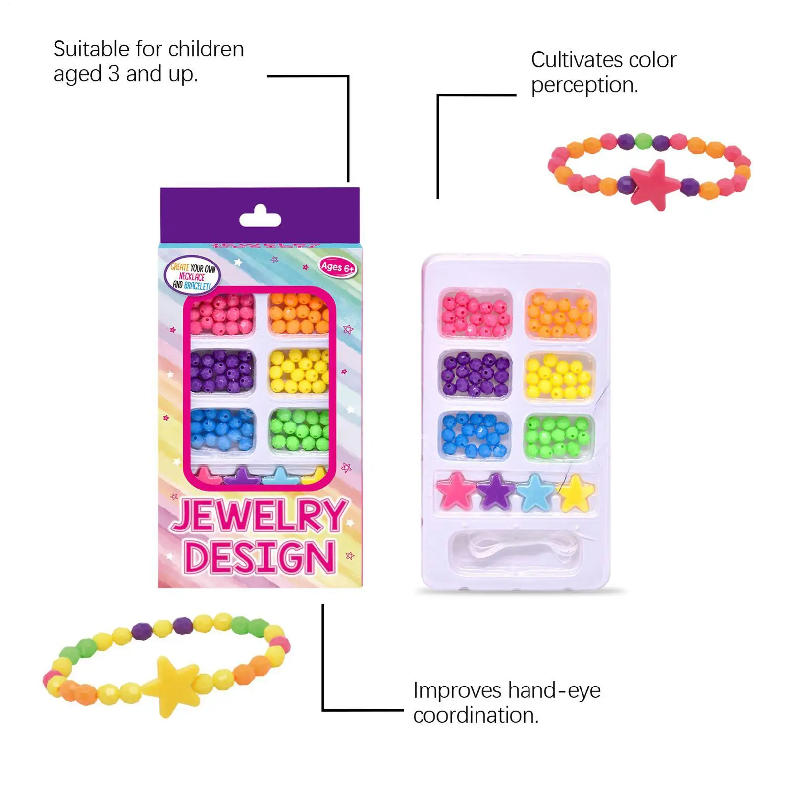 

Bracelet Making Beads Making Friendship Bracelet Beads Arts Crafts Supplies Set For 3 Years Old Son Kids Toddler Daughter