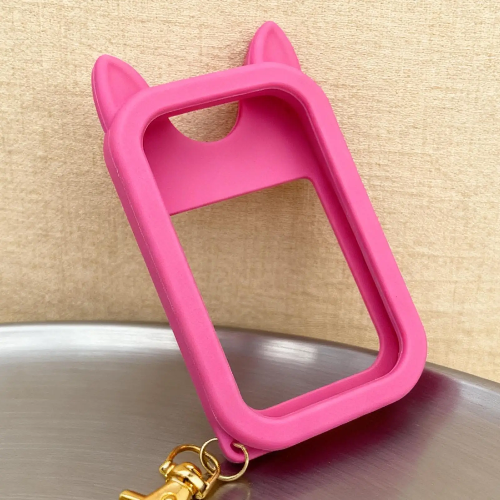 귀여운 귀 모양 실리콘 백팩 액세서리 보호 케이스 키체인 포함 손 미스트 스프레이 케이스 남성용 야외 여행 차량 해변용