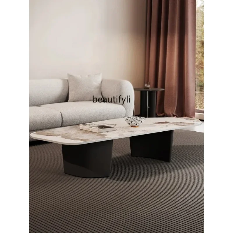 

TTT Italian light luxury rock slab special-shaped simple modern designer creative living room home coffee table table