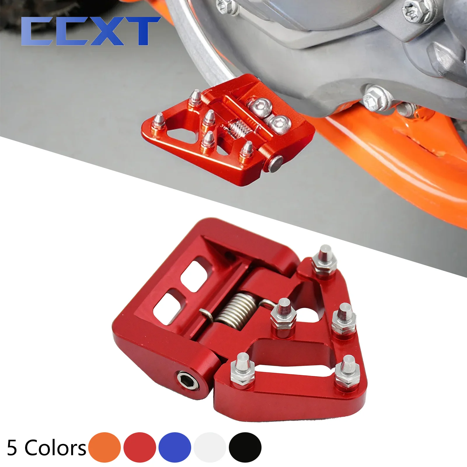 Motorcycle Folding Rear Brake Pedal Tip Plate For KTM EXC EXCF XC XCF XCW SX SXF TPI 6D 125-500 2017-2023 For GasGas EX EC MC