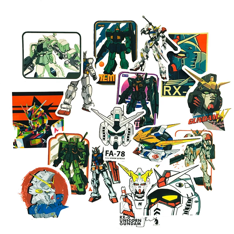 50pcs GUNDAM Bootfighter Windom Mobile Suit Stickers Notebooks Waterproof Stickers Decoration