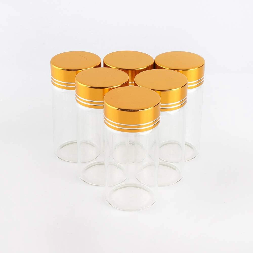 12/24pcs 25ml Mini Glass Jar with Lids,Clear Glass Vials（0.84 oz-1.18x2.36 inch)