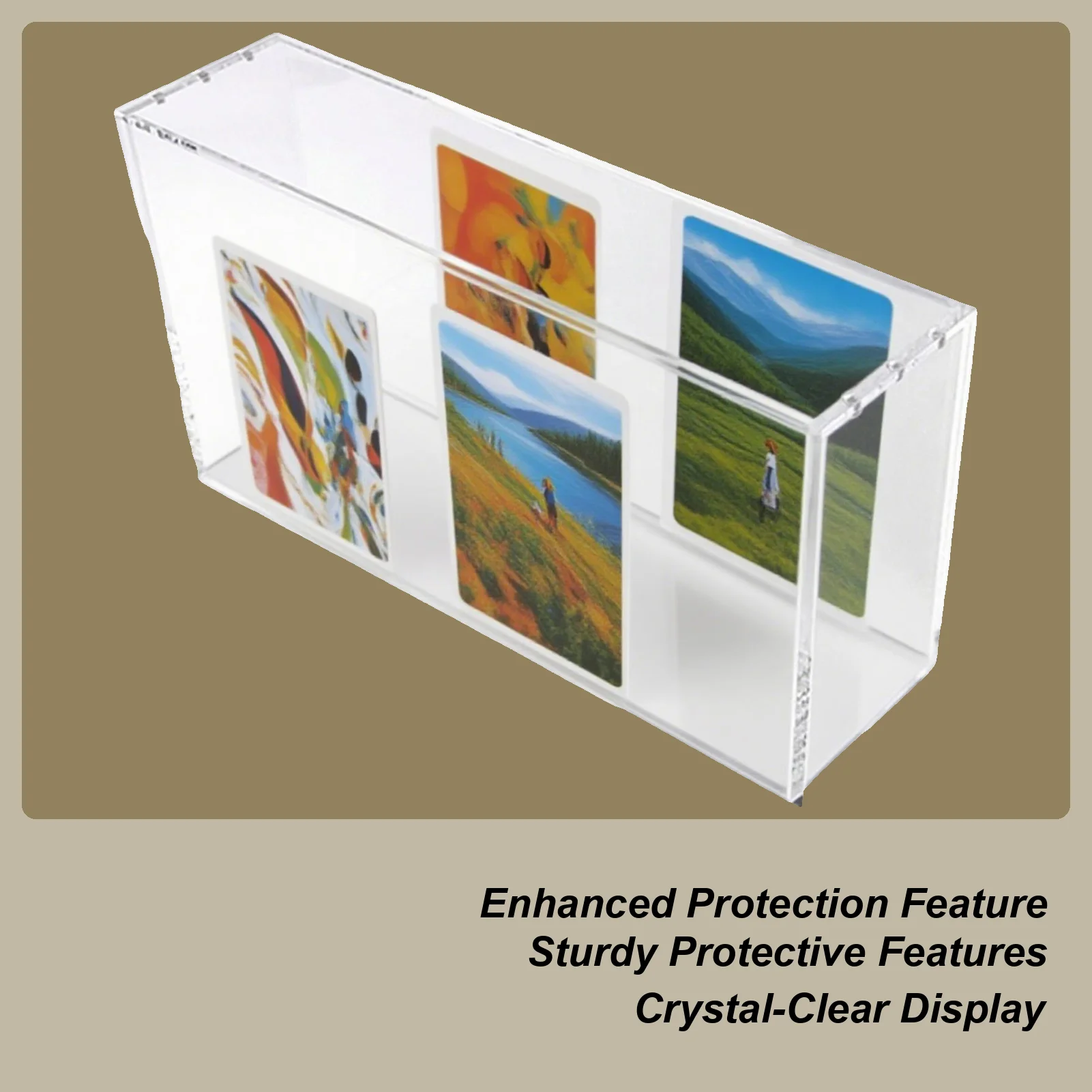 

Magnetic Card Storage Box Acrylic Sports Cards Box Card Storage Box Transparent Deck Collection Organizer For Collectors Display