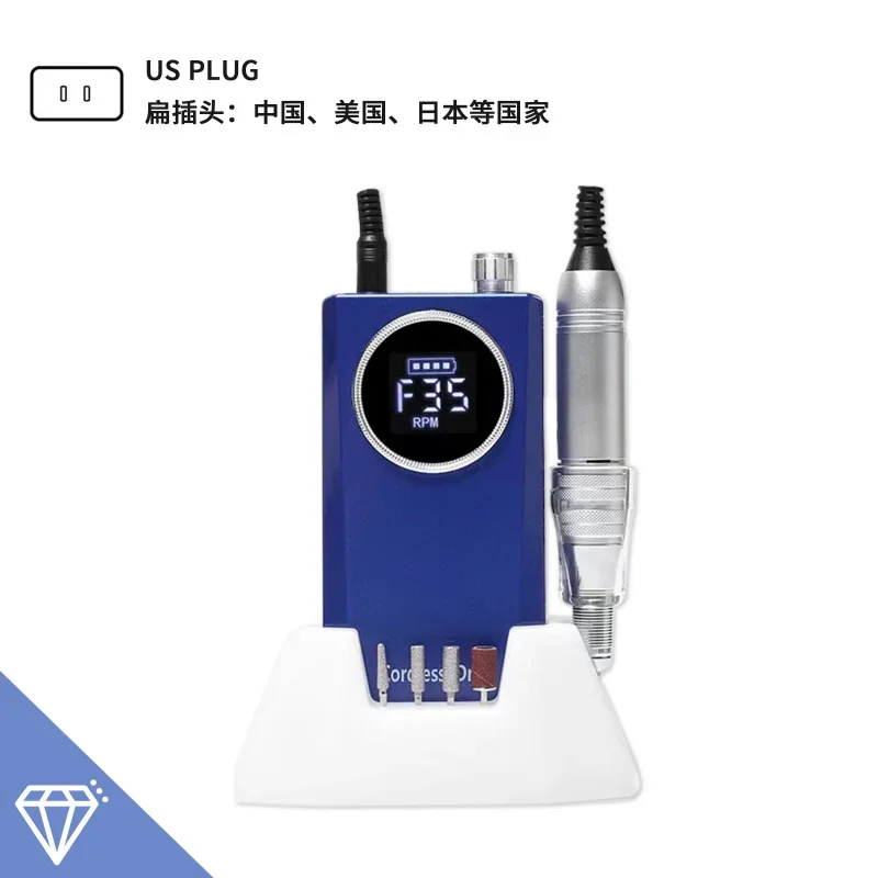 전문가용 SY-902 휴대용 전기 네일 드릴 파일 매니큐어 그라인더 도구 35000 RPM USB 충전식 정밀