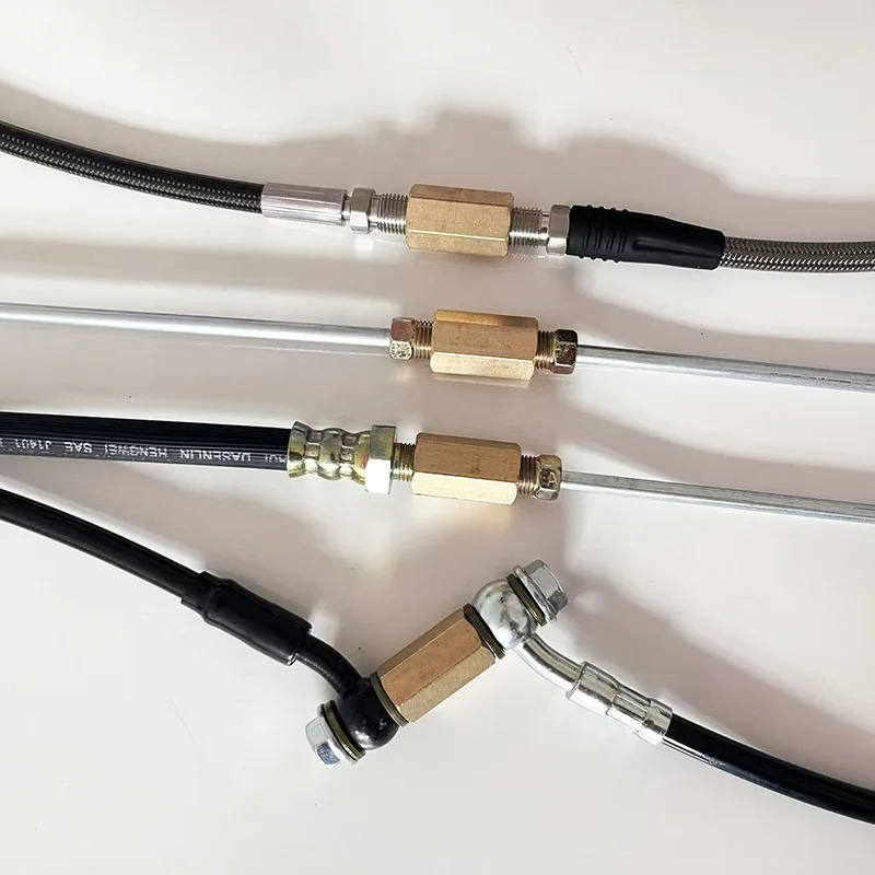 تركيبات الفرامل النحاس المقلوب خط أنابيب الملحقات برغي توصيل M10X1 دراجة نارية خرطوم الفرامل تمديد موصل مخلب خرطوم زيت