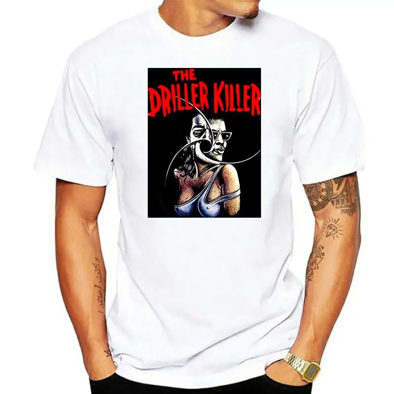 The Driller Killer V3, movie poste, 1979 T SHIRT BLACK all sizes S-5XL Mens Hipster Short Sleeve Tee Tops