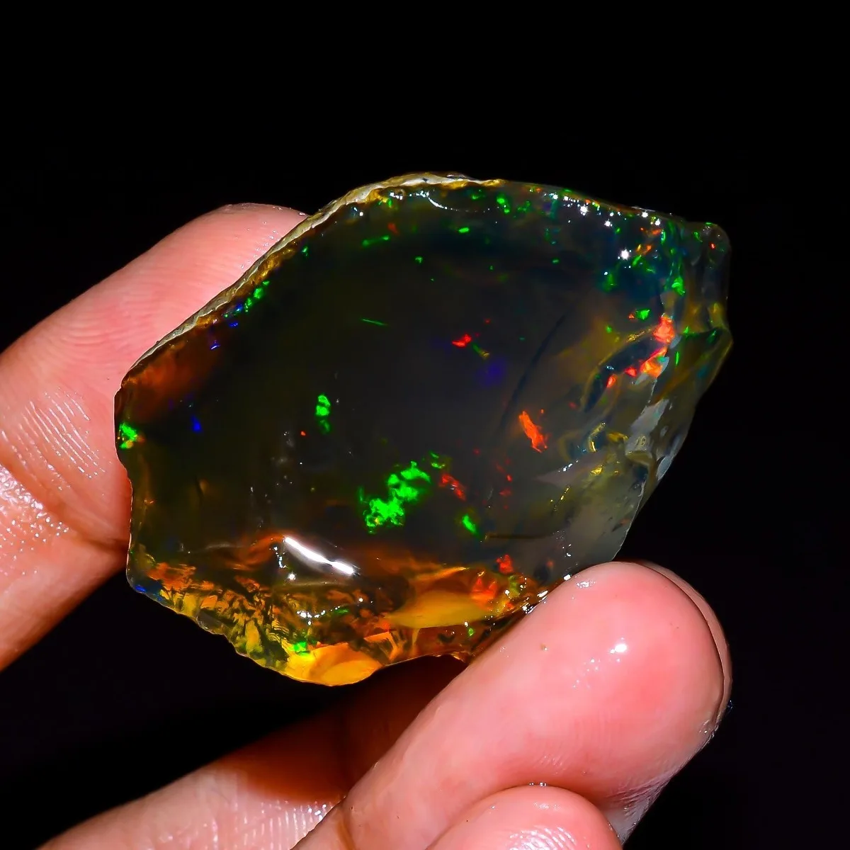 Ethiopian Welo Opal 25-80CT Rough Natural Fire Flash Collector Stone Randomly Selected One
