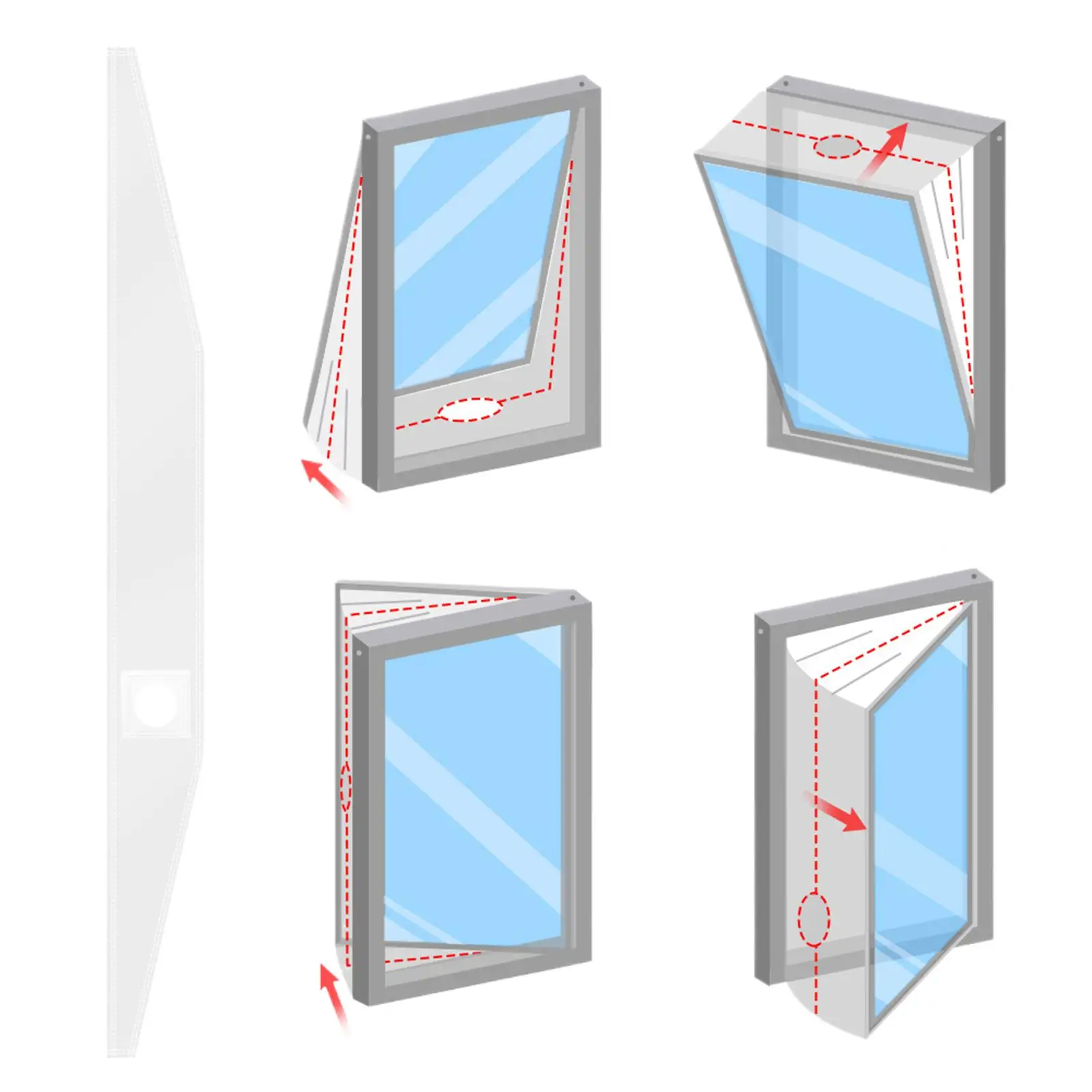 

Портативный кондиционер, вентиляционное окно, комплект раздвижных дверей, комплект для портативного кондиционера, уплотнительная панель, запасные части, регулируемые