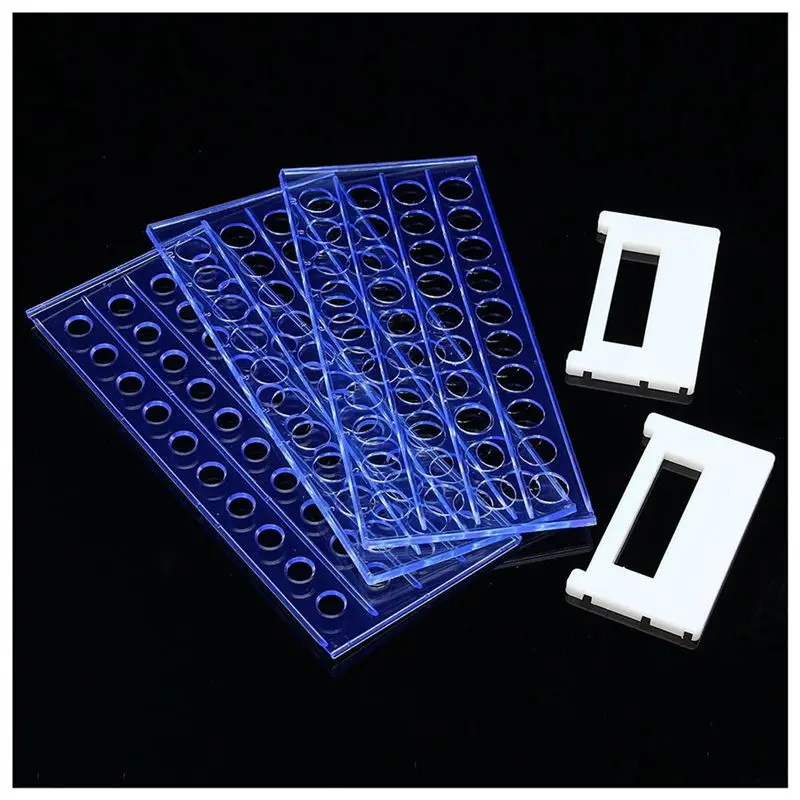 QWE-4X Plastic 3 Layers Lab Test Tube Rack Holder For 18Mm Centrifugal Pipe Stand 40 Holes