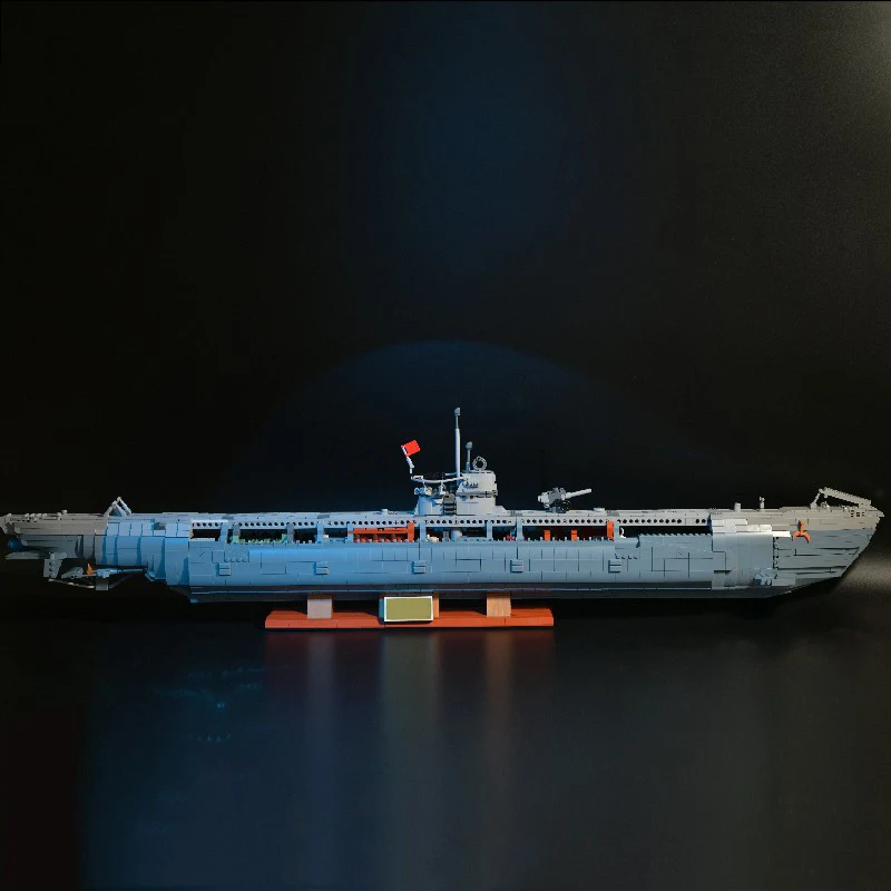 

6112 шт. WW2 военный технический VIIC U-552 подводная лодка строительные блоки темно-синий линкор военный корабль кирпичная модель комплект игрушки для взрослых и детей подарки