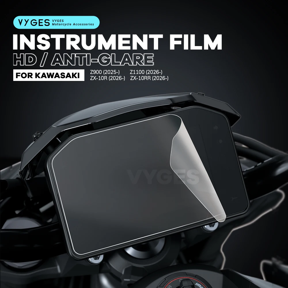 

For Kawasaki Z900 2025- Z1100 ZX10R ZX10RR 2026- Motorcycle TFT Display Protection Film Screen Protector Instrument Film