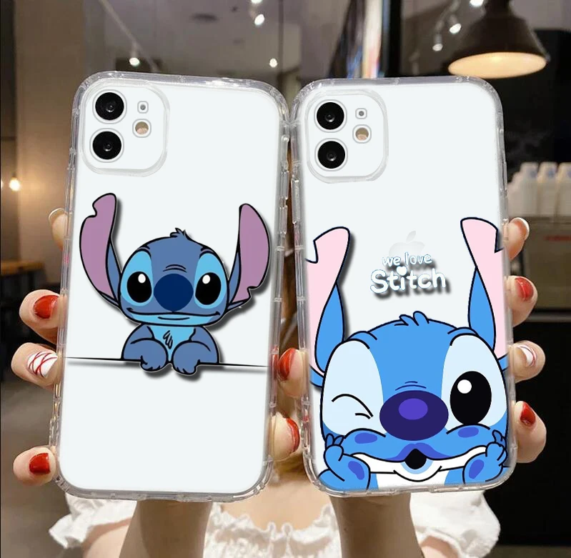 E43 Stitch casing lunak untuk Infinix Hot 20 20I 10i 10 11 11S NFC 9 Play Note 7 8 8I Zero X NEO