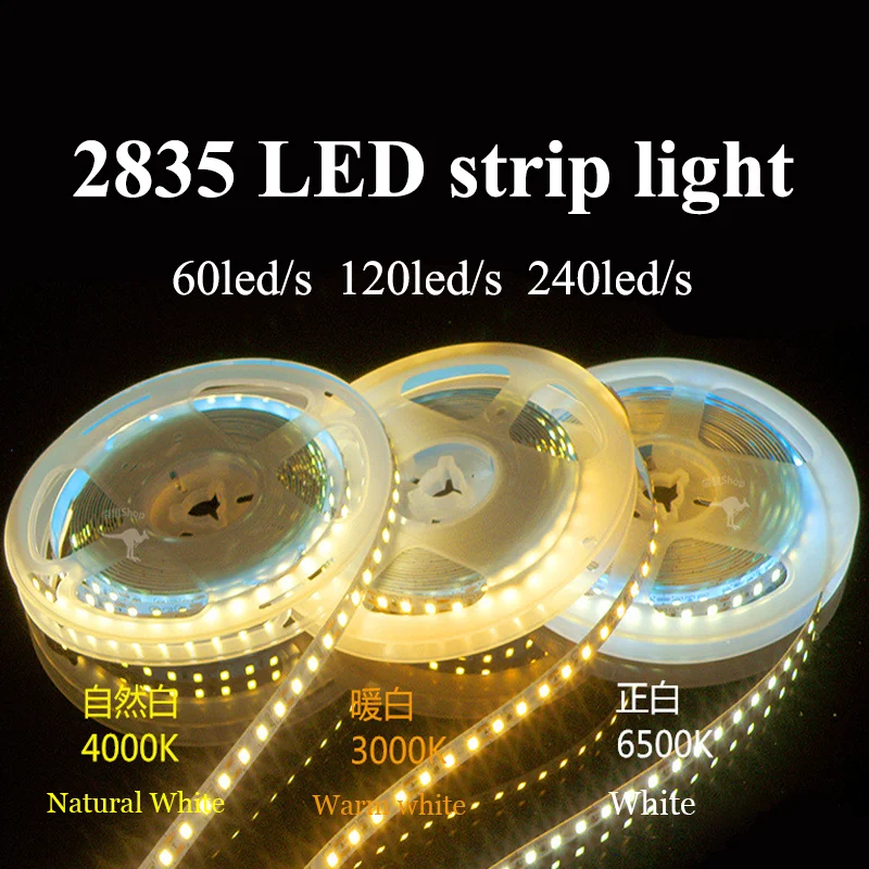 DC 5V 12V 24V Led Strip Light Diode Tape PC TV SMD 2835 1M - 5M 60/120/240 Leds/m 5 12 24 V LED Strip Decoration Light for Rooms