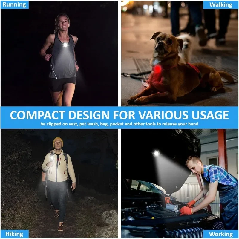 屋外安全ヘッドランプ COB 光源 タイプ C 充電システム 赤色緊急ビーム 夜間作業用の調節可能なヘッドバンド