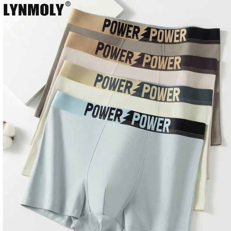 

Cotton Men's Underwear 1/2/3/4PCS Solid Soft Daily Line Intimate Boxer Briefs Sporty Breathable Plus Size U Convex Lingerie